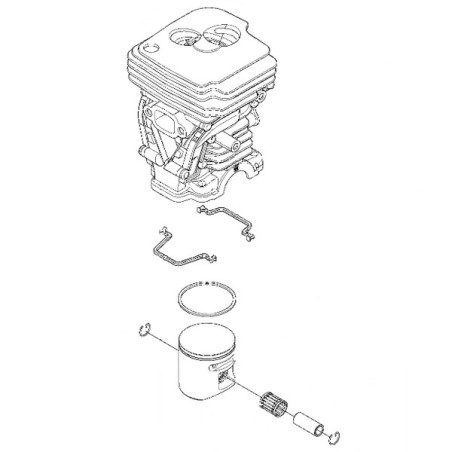 Cylindre piston tronçonneuse Mc Culloch