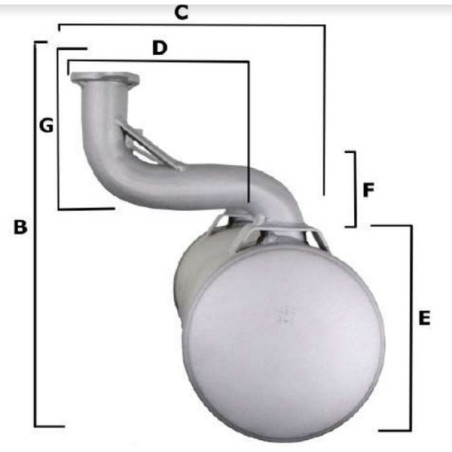 Pot échappement moteur Bi-cylindre Kawasaki