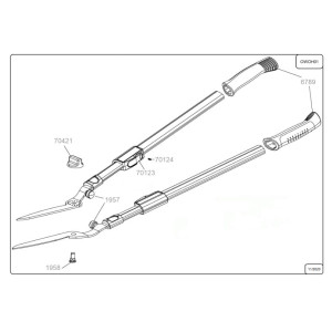 Poignée élagueur télescopique 900T Outils Wolf