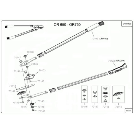 Lame enclume pour élagueur Powercut Outils Wolf