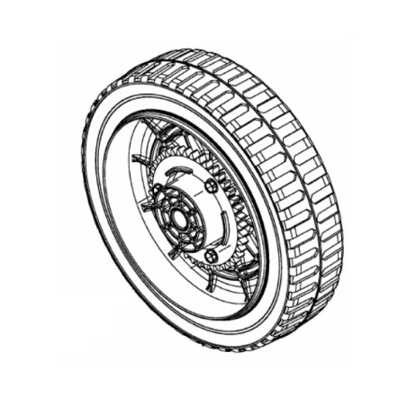 Roue de traction tondeuse MTD - 634-05072-ET