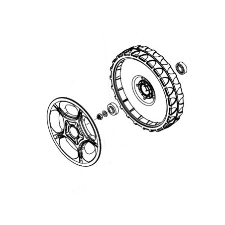 Roue arrière tondeuse Oleo Mac