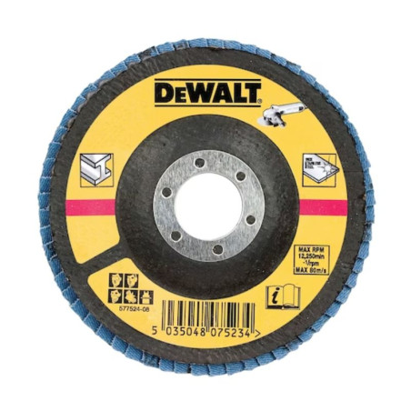 Disque a lamelles type 29 - grain 80 ø 125 mm Dewalt