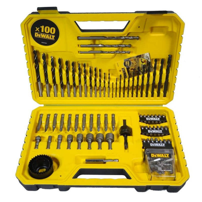 Coffret Dewalt 100 pièces pour perçage et vissage