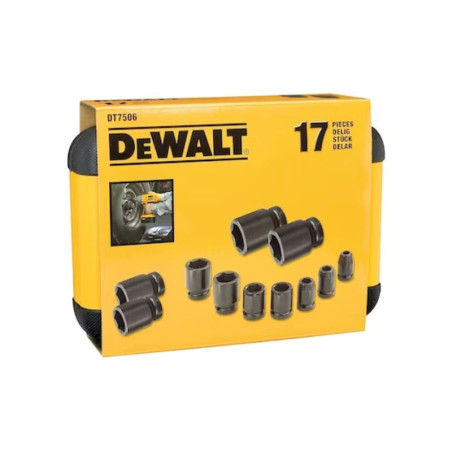 Coffret Dewalt 16 douilles à chocs, pour visseuse/perceuse