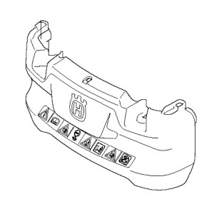 Pare chocs arrière robot tondeuse Husqvarna serie 305, 310, 315