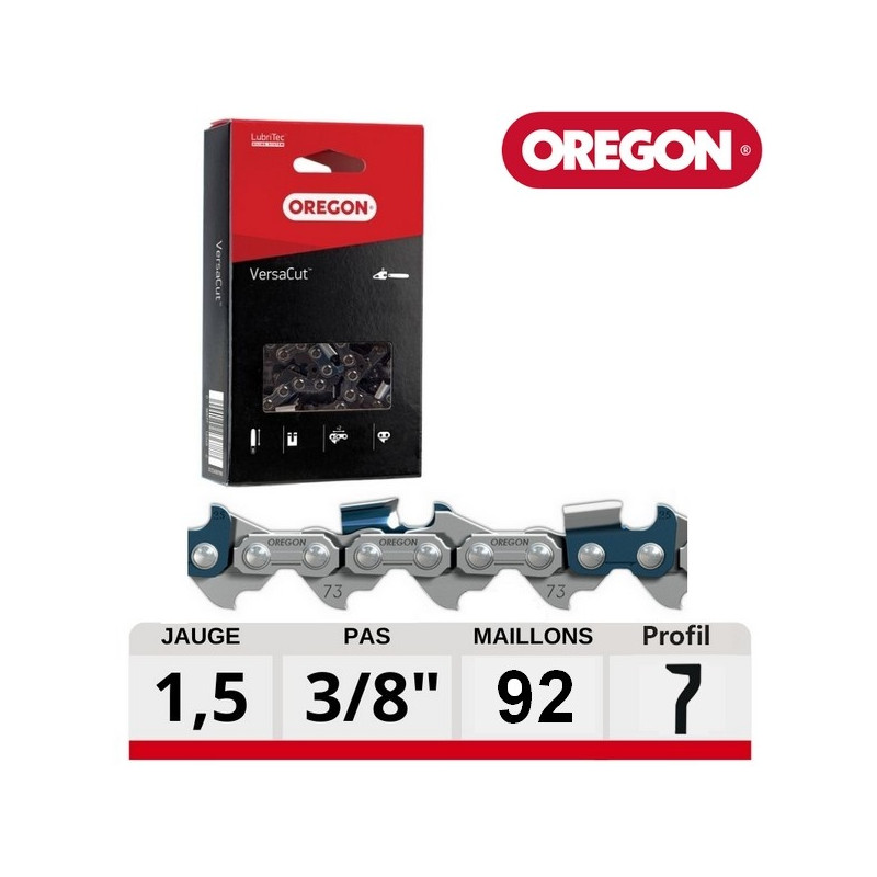 Chaine tronçonneuse carrée PowerCut 92 dents Oregon 73LPX