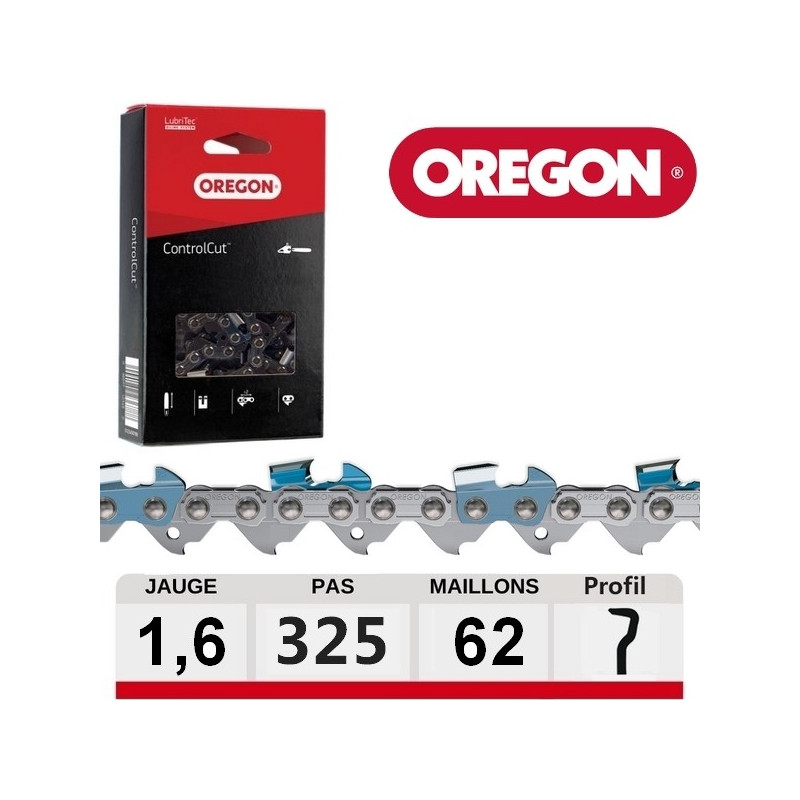 Chaine tronçonneuse ControlCut 62 dents .325 Oregon 22BPX