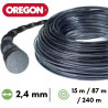 Fil nylon / alu torsadé Oregon Nylium® Silencio débroussailleuse 2,4 mm modal atc