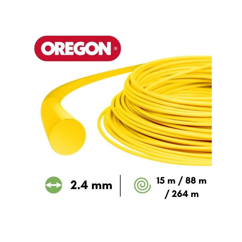 Fil nylon rond Oregon débroussailleuse 2,4 mm