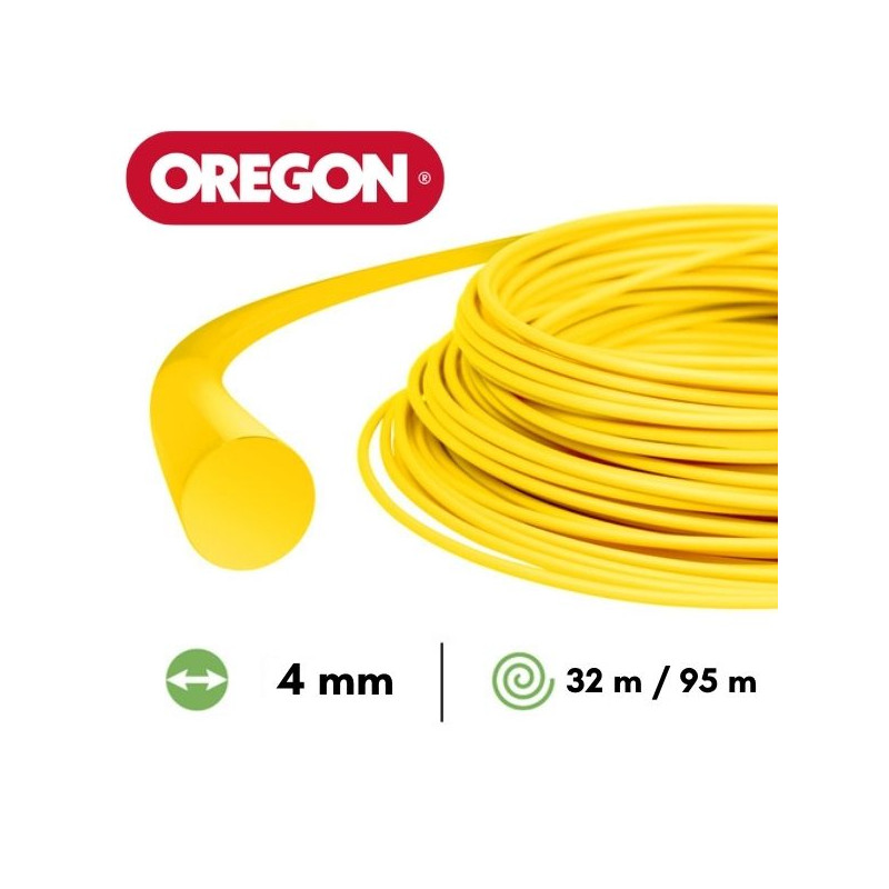 Fil nylon rond Oregon débroussailleuse 4 mm