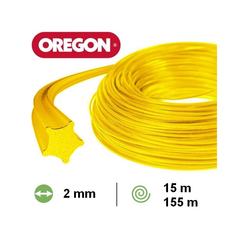 Fil nylon étoile Oregon débroussailleuse 2 mm