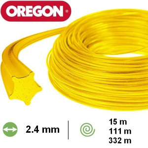 Fil nylon étoile Oregon débroussailleuse 2.4 mm