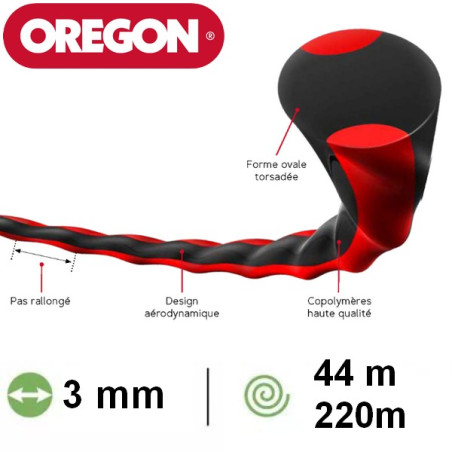 Fil de coupe débroussailleuse Oregon Terramax 3 mm