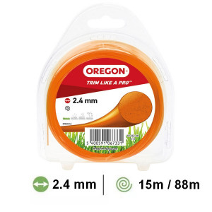 Fil rond orange débroussailleuse Oregon 2.4 mm