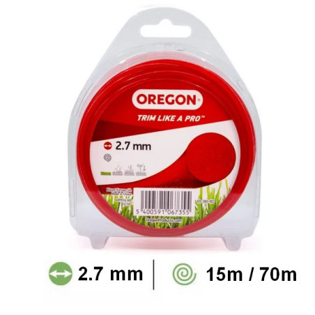 Fil rond Rouge débroussailleuse Oregon 2.7 mm