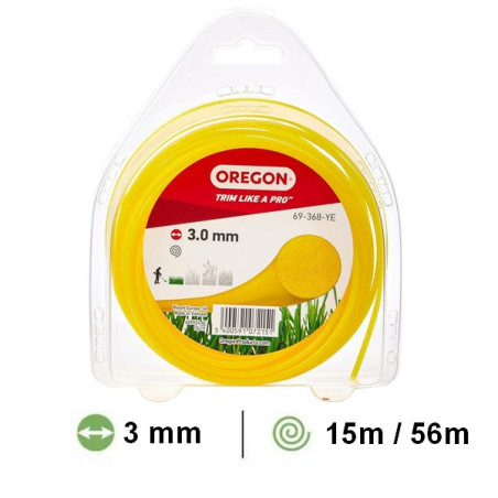 Fil rond Jaune débroussailleuse Oregon 3 mm