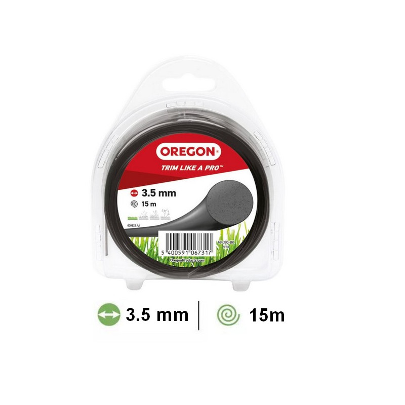 Fil rond noir débroussailleuse Oregon 3.5 mm 15m