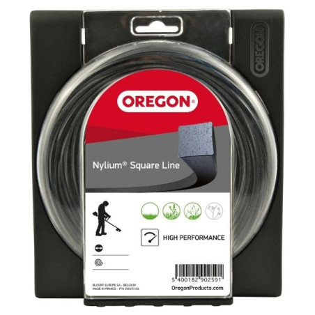 Fil nylon / alu carré Oregon Nylium® débroussailleuse 3 mm