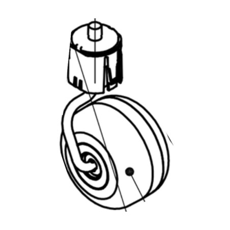 Roue avant complète robot tondeuse SARP RS1200 , RS2000, RSL1200, RSL2000