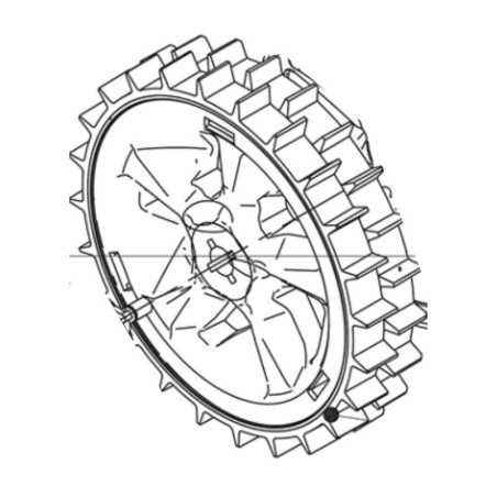 Roue arrière gauche robot tondeuse SARP RS1200 / RS2000