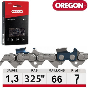 Chaine tronçonneuse pro Oregon PowerCut 66 dents .325 20LPX066E