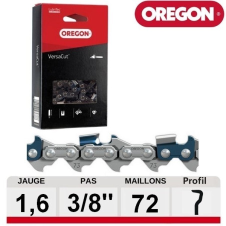 Chaine Oregon tronçonneuse VersaCut 72 dents 75DPX072E