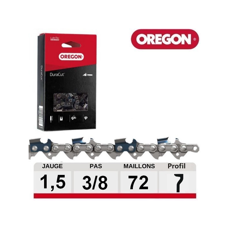 Chaine tronçonneuse carrée DuraCut 72 dents Oregon 73LPX