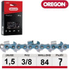 Chaine tronçonneuse carrée PowerCut Oregon 73EXL 3/8 058 84 dents modal atc