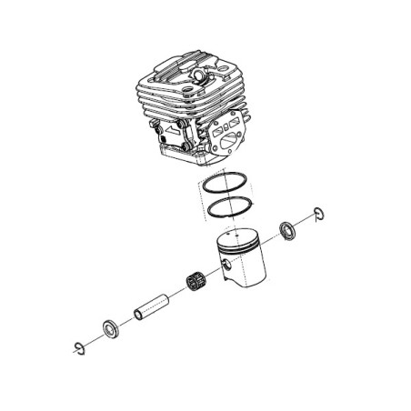 Cylindre piston complet tronçonneuse Mc Culloch