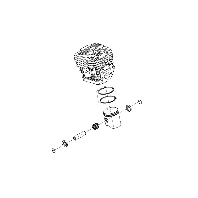 Cylindre piston complet tronçonneuse Mc Culloch