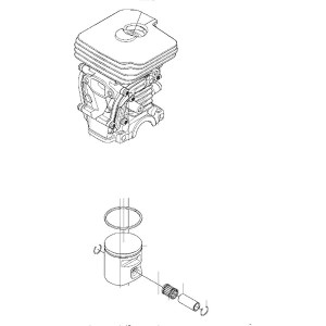 Cylindre piston complet tronçonneuse Mc Culloch