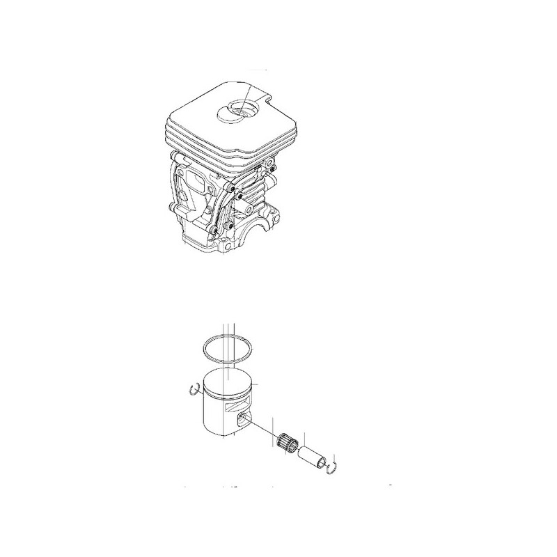 Cylindre piston complet tronçonneuse Mc Culloch