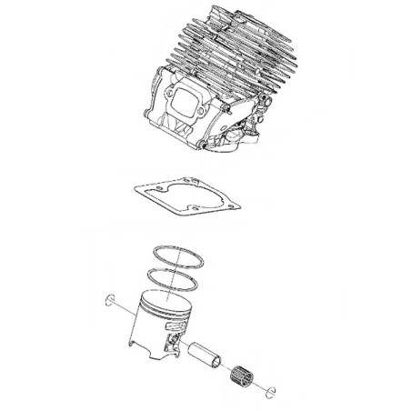 Cylindre piston tronçonneuse Husqvarna