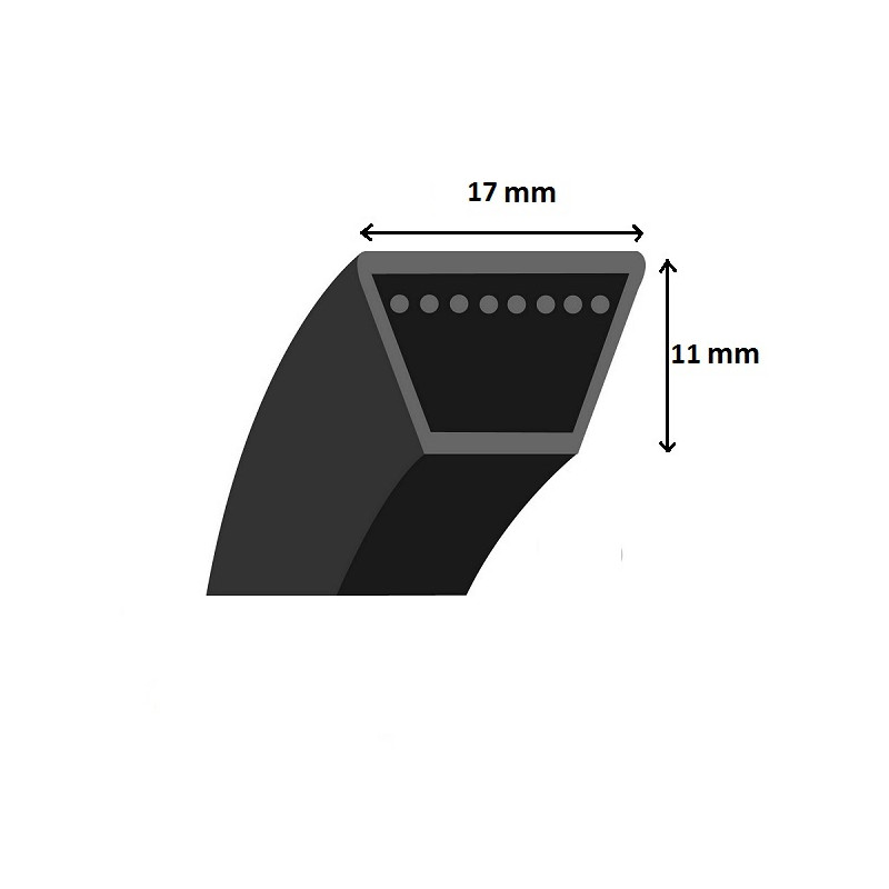 Courroie lisse trapézoïdale B525